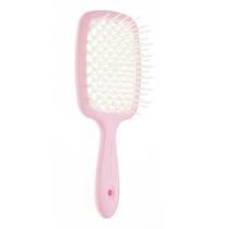 Escova De Cabelo Janeke Superbrush Original Rosa/Branco