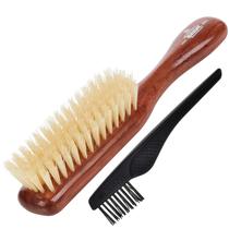 Escova de cabelo Kent DA4S feminina Danta Wood, cerdas brancas macias