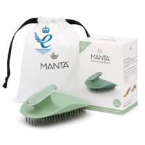 Escova de cabelo MANTA Manta Hair totalmente flexível verde sereno Escova de cabelo MANTA Manta Hair totalmente flexível verde sereno