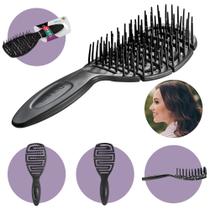 Escova De Cabelo Maya Dompel Anti Frizz e Anti Estática Flexível Preta