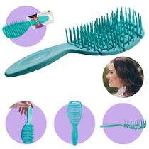 Escova De Cabelo Maya Dompel Anti Frizz e Anti Estática Flexível Verde
