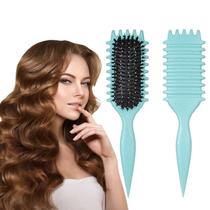 Escova de cabelo MKAZP Curl Defining Boar Bristle para cabelos cacheados