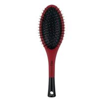 Escova De Cabelo Mq Profissional Oval Almofadada Nylon Carmim Grande 05.006