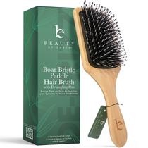 Escova de cabelo Paddle Beauty by Earth Boar Bristle para cabelos grossos Escova de cabelo Paddle Beauty by Earth Boar Bristle para cabelos grossos