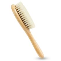 Escova de Cabelo para Bebê SIMPOR com Cerdas Macias e Cabo de Madeira