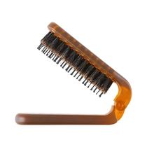 Escova De Cabelo Portátil Dobrável Com Cerdas De Javali Massageadora Acessórios De Estilo Para