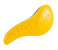 Escova De Cabelo Preto/Amarelo Desembaraçante Com Cabo