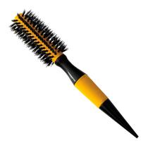 escova de cabelo profissional cerâmica com cerdas de javali amarela 20mm escobel