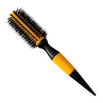 escova de cabelo profissional cerâmica com cerdas de javali amarela 25mm escobel
