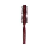 Escova De Cabelo Profissional Unissex Redonda De Nylon Antiestática Com Cabo De Madeira Para Homens Escova De Cabelo Profissional Unissex Redonda De Nylon Antiestática Com Cabo De Madeira Para Homens