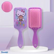 Escova De Cabelo Raquete Almofadada Básica Hello Kitty Escova De Cabelo Raquete Almofadada Básica Hello Kitty