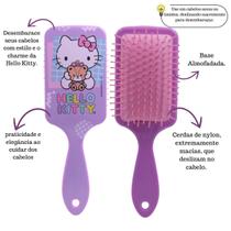 Escova de Cabelo Raquete Hello Kitty 20cm Sanrio Rosa