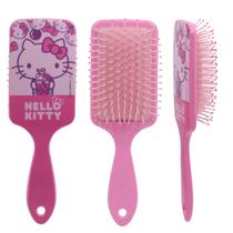 Escova de Cabelo Raquete Hello Kitty 20cm Sanrio Rosa