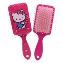 Escova De Cabelo Raquete Hello Kitty Beleza Anti Frizz, Escova De Cabelo Raquete Hello Kitty Beleza Anti Frizz,