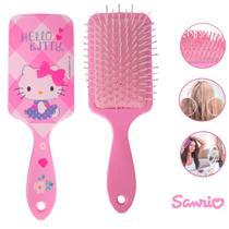 Escova de Cabelo Raquete Hello Kitty Sanrio Rosa Escova de Cabelo Raquete Hello Kitty Sanrio Rosa