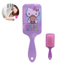 Escova De Cabelo Raquete Lilás Hello Kitty Sanrio Escova De Cabelo Raquete Lilás Hello Kitty Sanrio