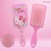 Escova de Cabelo Raquete Mágica Finalização Hello Kitty