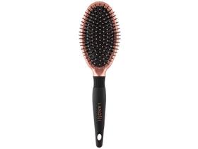 Escova de Cabelo Raquete Oval Lanossi Bronzer Cerdas Suaves e Cabo Emborrachado Antiderrapante Escova de Cabelo Raquete Oval Lanossi Bronzer Cerdas Suaves e Cabo Emborrachado Antiderrapante