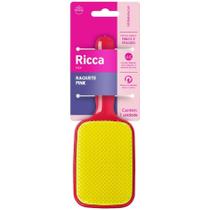 Escova de Cabelo Ricca Raquete Flex Pink Escova de Cabelo Ricca Raquete Flex Pink