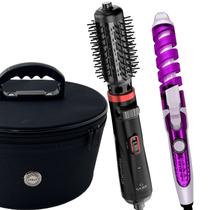 Escova De Cabelo Rotativa Gama Italy Profissional 1100w Turbo Secadora Alisadora Preta Modelador Cachos Bivolt Maleta Escova De Cabelo Rotativa Gama Italy Profissional 1100w Turbo Secadora Alisadora Preta Modelador Cachos Bivolt Maleta