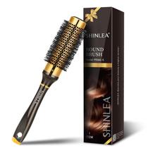 Escova de cabelo SHINLEA pequena redonda para cabelos curtos, cano de 3,3 cm