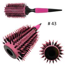 Escova De Cabelo Térmica Rosa Cerdas De Javali Mista Madeira Ref. 43