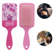 Escova De Cabelo Tipo Raquete Média Pente Hello Kitty Sanrio Escova De Cabelo Tipo Raquete Média Pente Hello Kitty Sanrio