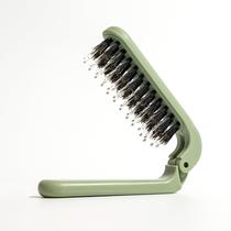 Escova de cabelo Uffy MiniPop Travel Mini Folding Boar Bristles Escova de cabelo Uffy MiniPop Travel Mini Folding Boar Bristles