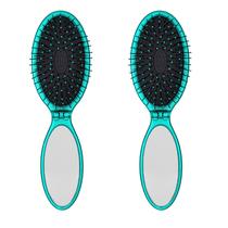 Escova de cabelo Wet Brush Pop Go Detangler Blue Teal Travel (x2)