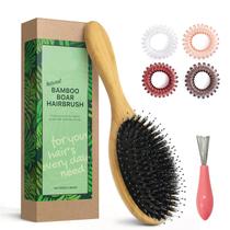 Escova de cabelo ZTTXHYAN Boar Bristle Dry Wet Detangling