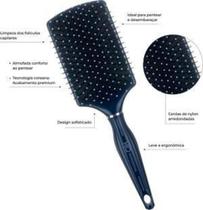 Escova de cabelos profissional raquete grande almofadada nylon indigo mq beauty - MQ PROFESSIONAL