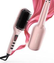 Escova de cerâmica para alisador de cabelo MEGAWISE 2023 Pink Gold