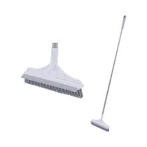 Escova De Chão Rotativa 2 Em 1 Com Cabo Longo, Cerdas Rígidas E Rodo Para Limpeza Multissuperfície Escova De Chão Rotativa 2 Em 1 Com Cabo Longo, Cerdas Rígidas E Rodo Para Limpeza Multissuperfície