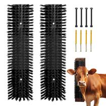 Escova de coçar para gado Sayutie, 2 peças, com parafusos, preta