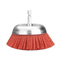 Escova De Copo De Nylon Abrasiva De 25-100mm Com Haste Hexagonal De 1/4 Para Ferramenta Rotativa De