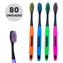 Escova De Dente 80 Unidades Capa Protetora Cerdas Macia Limpeza E Saúde Bucal Escova De Dente 80 Unidades Capa Protetora Cerdas Macia Limpeza E Saúde Bucal