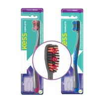 Escova de Dente Cerdas Médias Kess Complete com Limpador de Língua e Capa Protetora Escova de Dente Cerdas Médias Kess Complete com Limpador de Língua e Capa Protetora