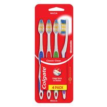 Escova de Dente Colgate Classic Clean - 4 Unidades