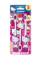 Escova de Dente com Ventosa Hello Kitty Kit Econômico 3 unidades - JADEPRO