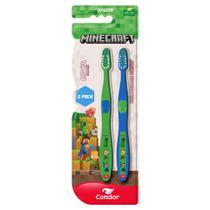 Escova de Dente Condor Júnior Minecraft Macia Cores Sortidas 2 Unidades Escova de Dente Condor Júnior Minecraft Macia Cores Sortidas 2 Unidades