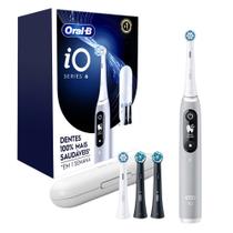 Escova de Dente Elétrica Oral-B iO6, 1 Cabo + 4 Refis + Carregador + Estojo