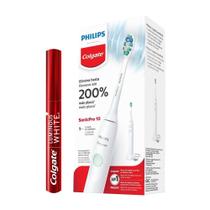 Escova de Dente Elétrica Philips Colgate SonicPro 10 + Caneta Clareadora Dental Luminous White Gloss 2,5ml