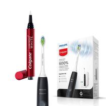 Escova de Dente Elétrica Philips Colgate SonicPro 50 + Caneta Clareadora Dental Luminous White 2,5ml