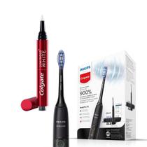 Escova de Dente Elétrica Philips Colgate SonicPro 70 + Caneta Clareadora Dental Luminous White 2,5ml