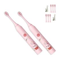 Escova de Dente Eletrica Recarregavel Kit 2 Uni Gengiva Lingua Limpeza Oral Profunda Higiene 6 Velocidades Escovaçao Escova de Dente Eletrica Recarregavel Kit 2 Uni Gengiva Lingua Limpeza Oral Profunda Higiene 6 Velocidades Escovaçao
