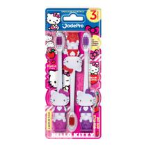 Escova de dente Hello Kitty 3D kit com 3 unidades - JADEPRO