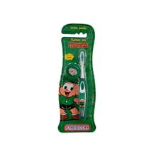 Escova de Dente Infantil de 2 a 5 anos Extra Macia com Capa Protetora Cabo em Polipropileno 15 cm Cebolinha Turma da Monica