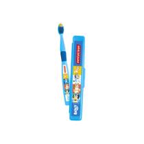 Escova de Dente Infantil Escolar c/ Estojo Bluey - Dentalclean Escova de Dente Infantil Escolar c/ Estojo Bluey - Dentalclean