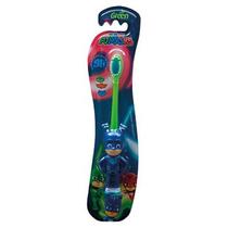 Escova de dente infantil pjmask menino gato 3d macia - green