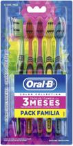 Escova de Dente Oral-B Color Collection Macia Pack Família 5 unidades